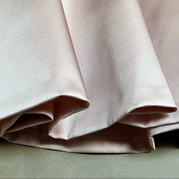 ✨NWT✨🏷Ann Taylor: Pale Pink A-line/Flare Satin-Sheen Fully-Line Skirt - Picture 6 of 14